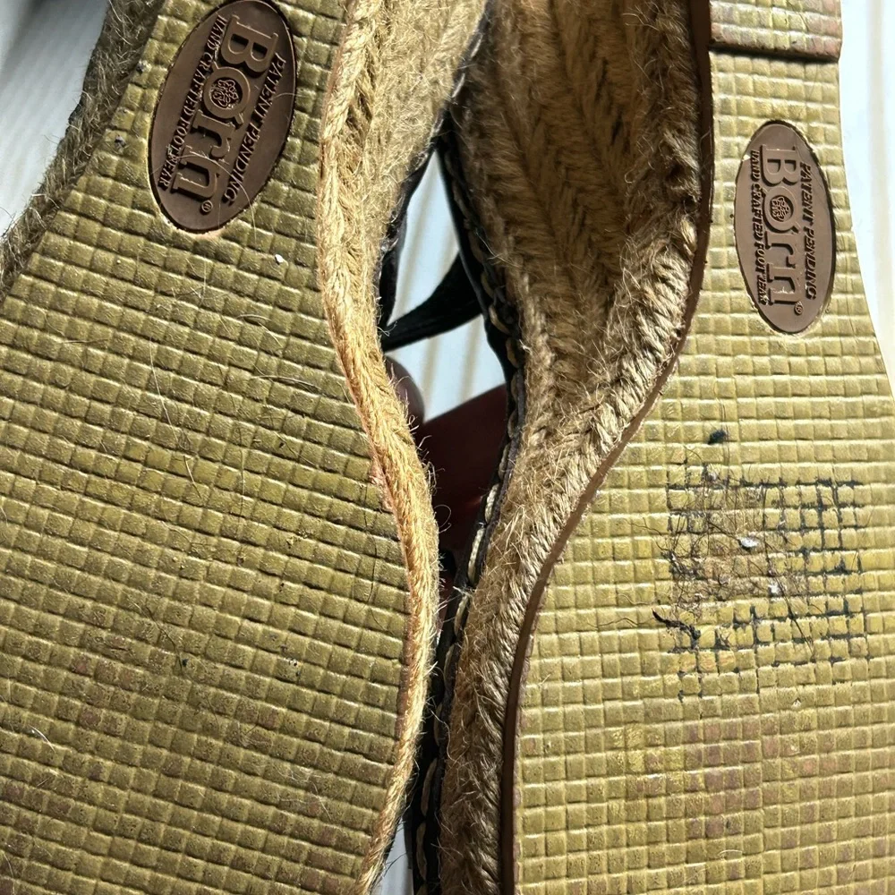 Born Dark Brown Leather Sandals